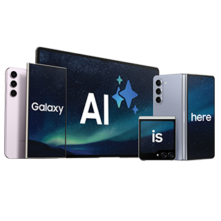 The image shows various Samsung devices tablets and phone with with the text Galaxy AI in the phone. A button says 'Order Now.